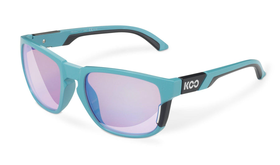 KOO California Lightblue/Black Sunglasses - Blue Mirror Lens - SpinWarriors