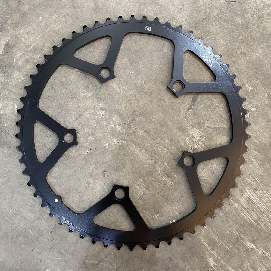 Moulton Chainring 58T BCD 130mm with AM Logo (Black) - SpinWarriors