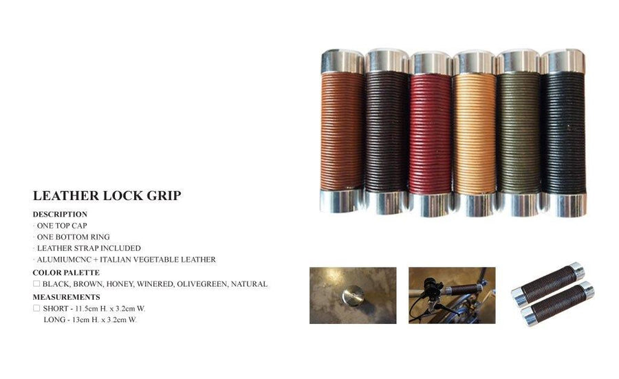 Benheil Brompton Leather Lock Hand Grip - Wine Red - SpinWarriors
