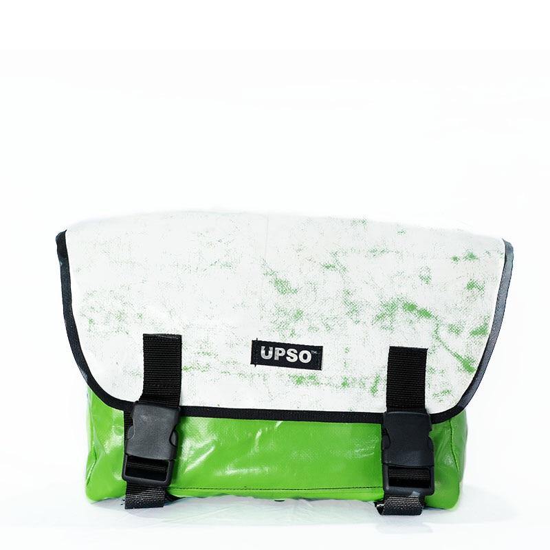 UPSO Brompton Ferrybridge Folder Bag - White/Green - SpinWarriors