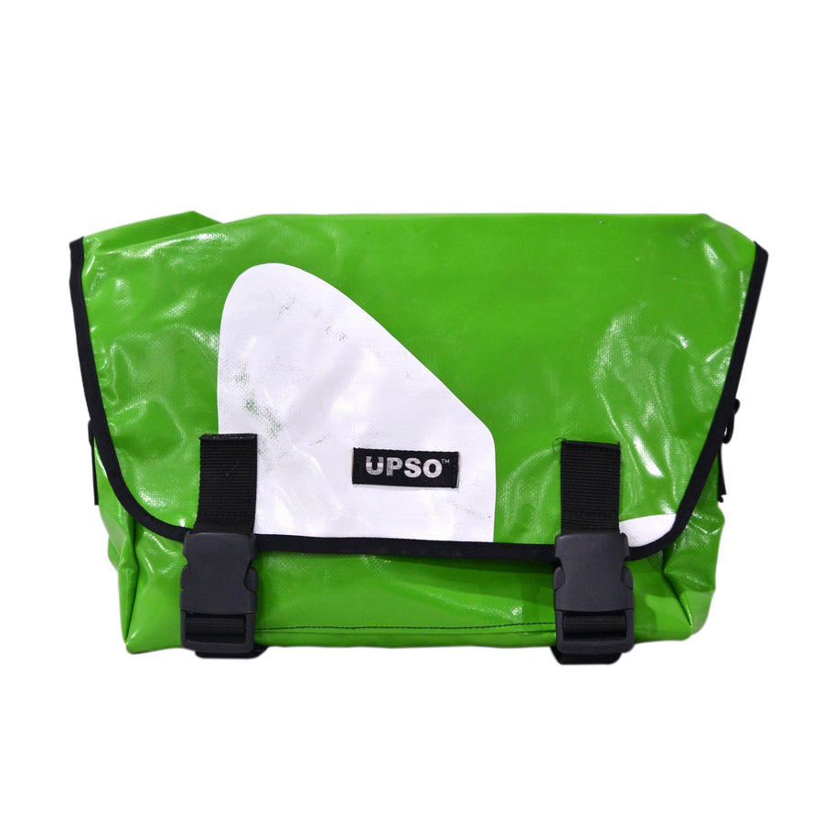 UPSO Brompton Ferrybridge Folder Bag - Green/White Front - SpinWarriors