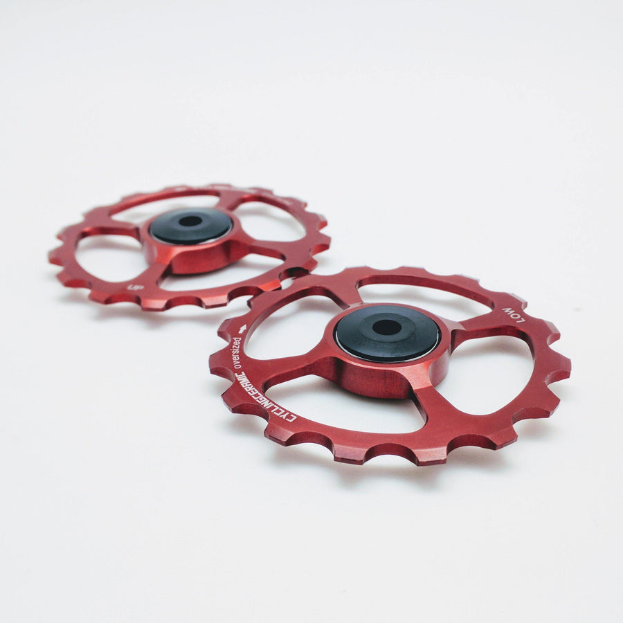 CyclingCeramic Pulley Wheels Shimano 11 - Red - SpinWarriors