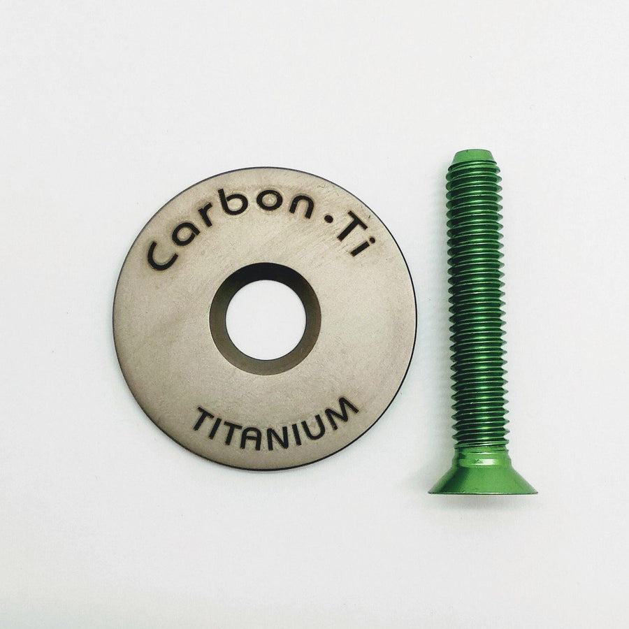 Carbon Ti X-Cap Titanium - Acid Green - SpinWarriors