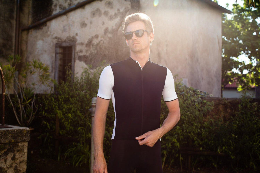 Isadore Signature Cycling Jersey - Anthracite Black/White - SpinWarriors