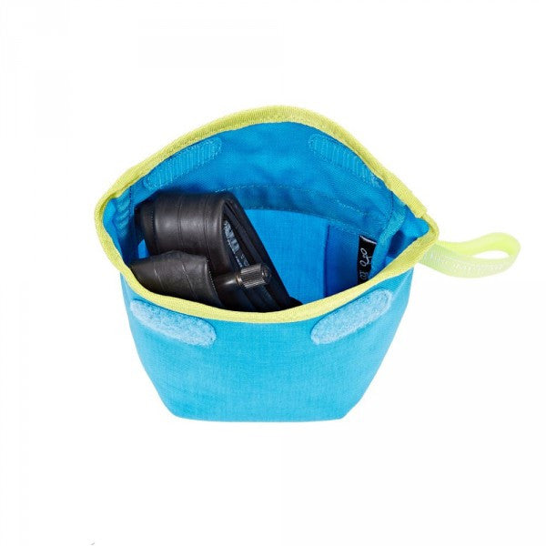 Brompton Saddle Pouch - Lagoon Blue/Lime Green