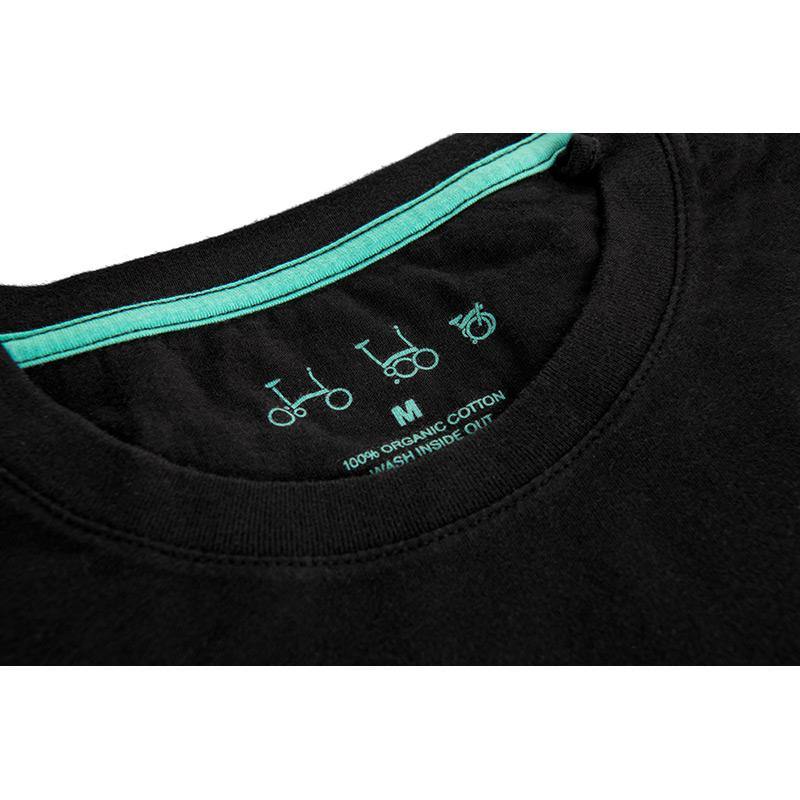 Brompton Logo Collection T-Shirt - Black/Turkish Green - SpinWarriors
