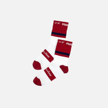 PEdALED Iro Pro Socks Big Stripe - Red - SpinWarriors