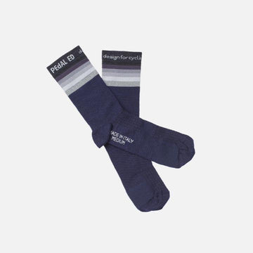 PEdALED Hikari Reflective Socks One Stripe - Blue - SpinWarriors
