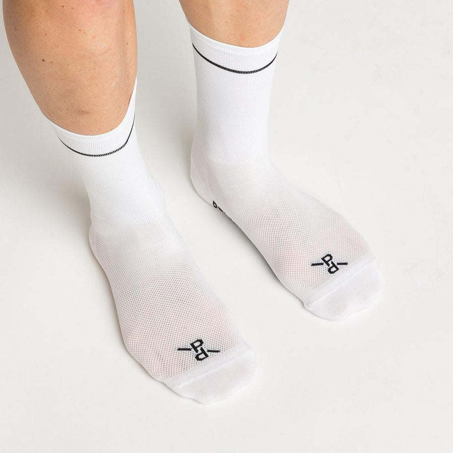 Peloton de Paris Classic PLTN Socks - White - SpinWarriors