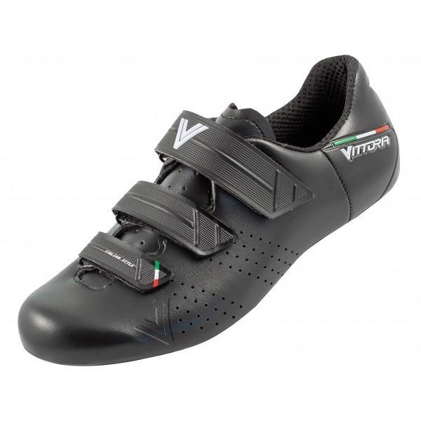 Vittoria Rapide Road Shoes - Black - SpinWarriors