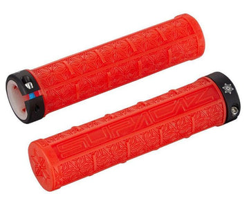 Supacaz Grizips Clear Grips - Red - SpinWarriors