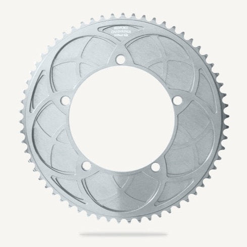 Bespoke Stealth Rose Arches BCD130 Chainring - Silver - SpinWarriors