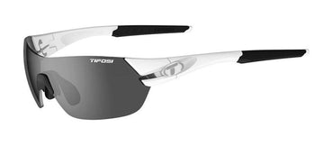 Tifosi Slice Matte White Sunglasses - Smoke, AC Red & Clear Lenses - SpinWarriors
