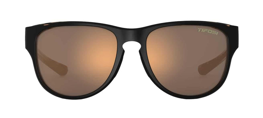 Tifosi Smoove Satin Black/Java Fade Sunglasses - Brown Polarized Lens - SpinWarriors