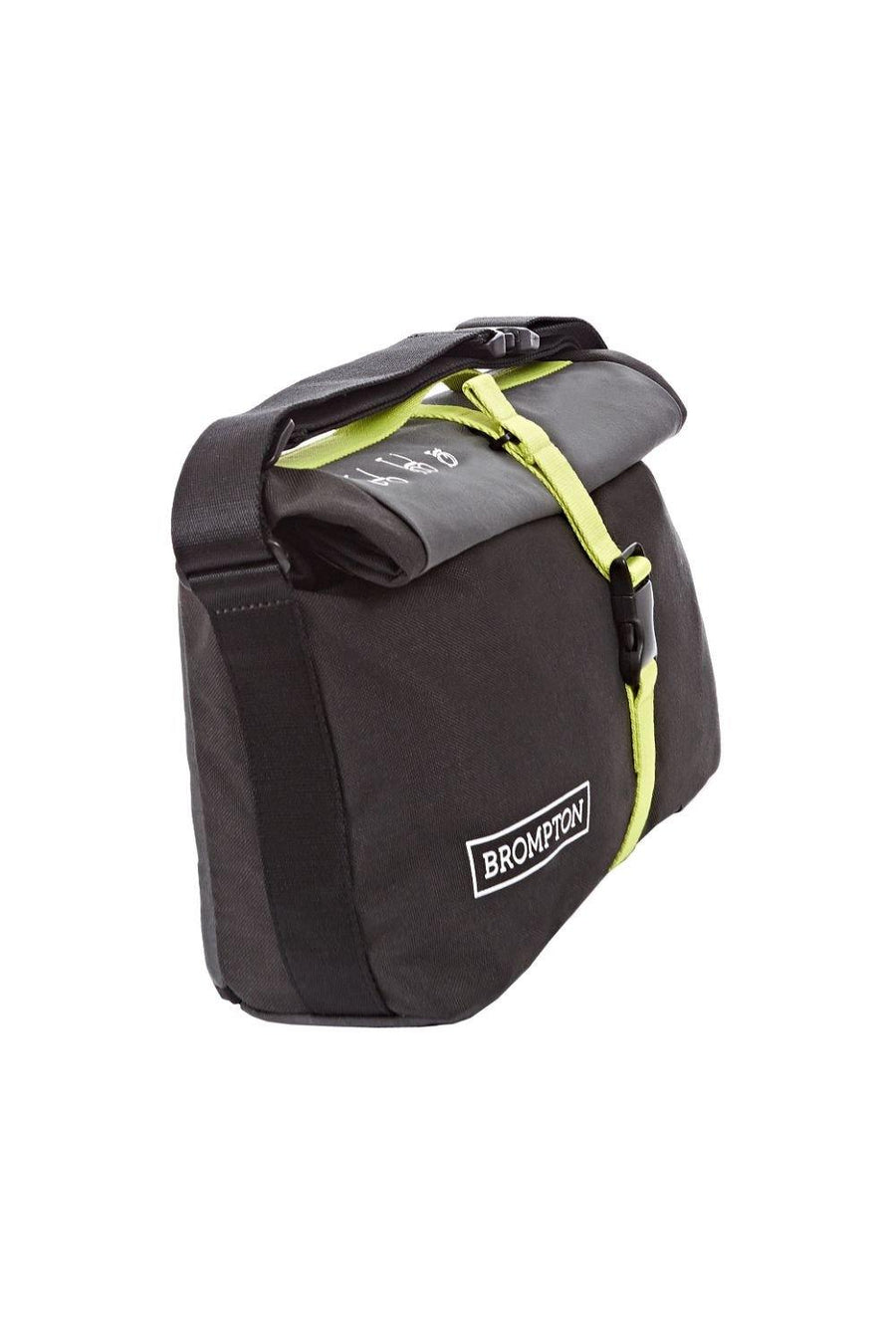 Brompton Roll Top Shoulder Bag - Grey/Black/Lime Green - SpinWarriors