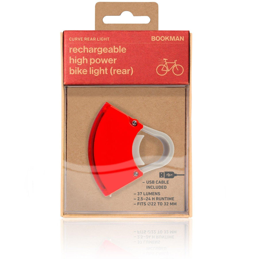 Bookman Curve Rear Light - Red - SpinWarriors