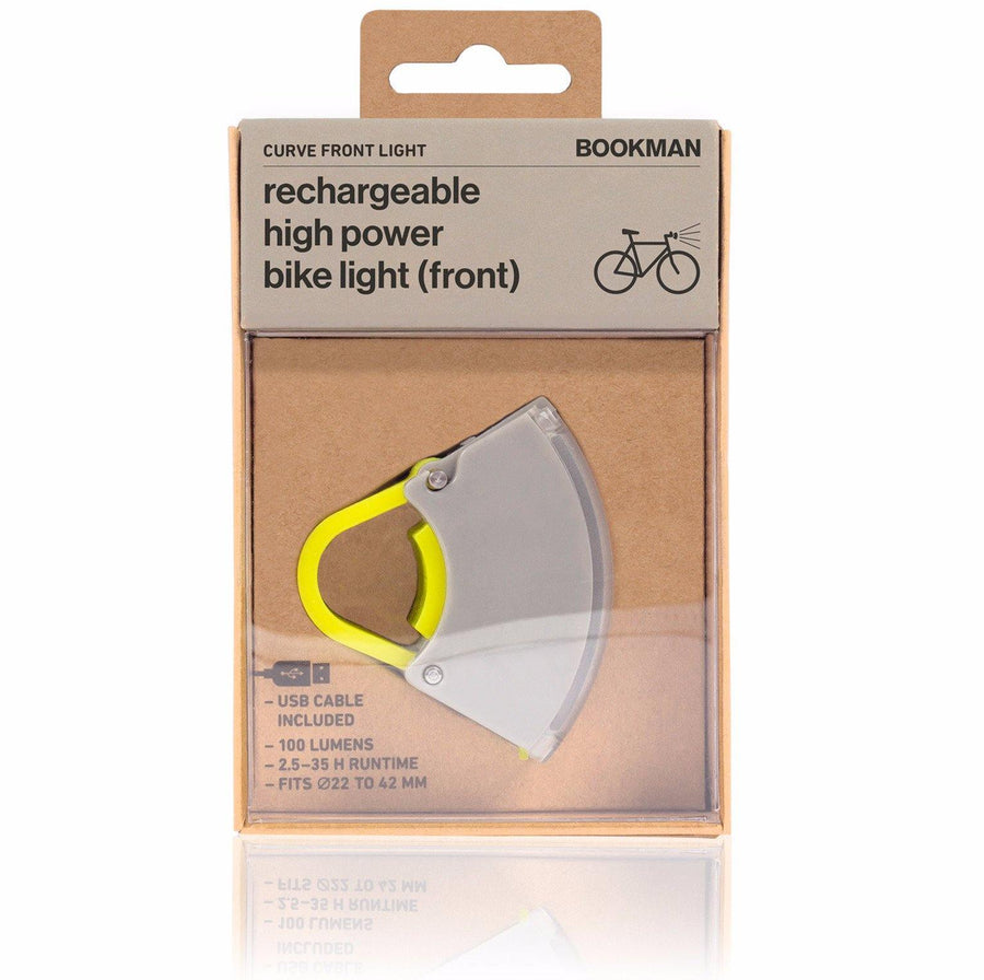 Bookman Curve Front Light - Grey/Acid Yellow - SpinWarriors