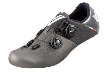 Vittoria Stelvio Road Shoes - Black/Grey - SpinWarriors