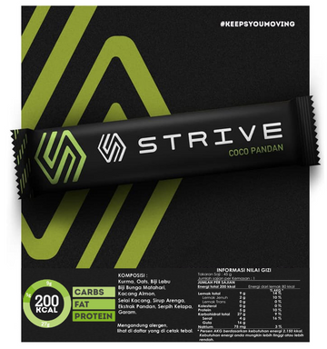 Strive Energy Bar - Coco Pandan (6pcs/box) - SpinWarriors