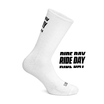 Cois Thank God it's Rideday Cycling Socks - White - SpinWarriors