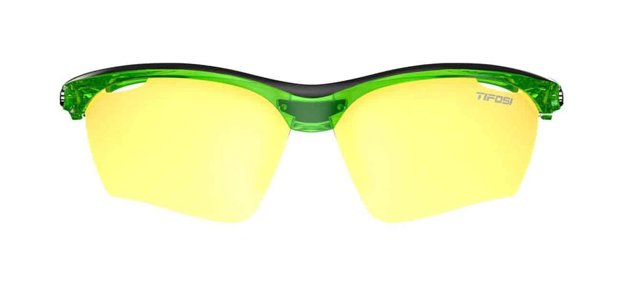 Tifosi Vero Crystal Neon Green Sunglasses - Clarion Yellow, AC Red & Clear Lenses - SpinWarriors