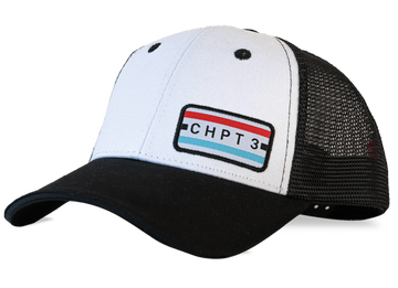 CHPT3 Stripe Cap - White - SpinWarriors