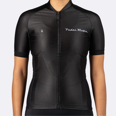 Pedal Mafia Great White Women Jersey - Black - SpinWarriors
